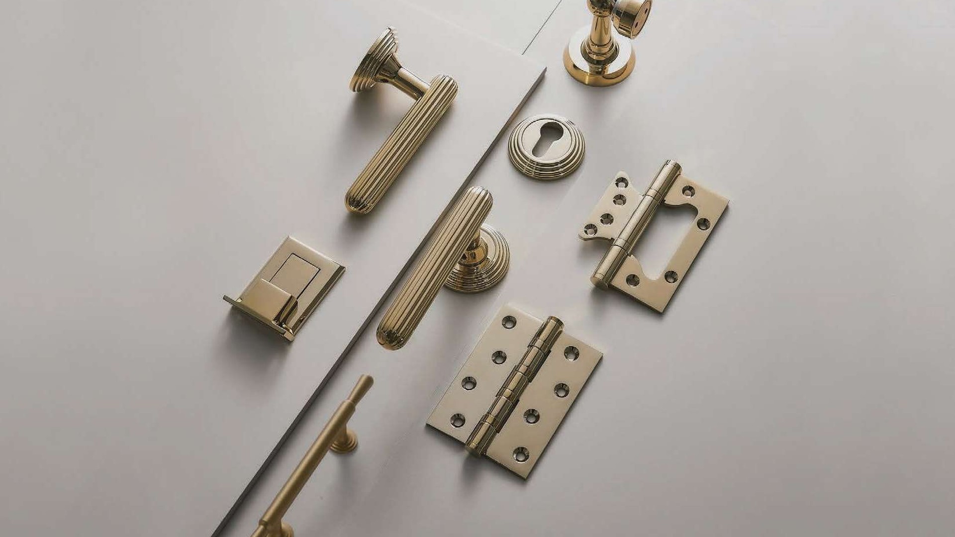 European Classical architectural hardware flat lay